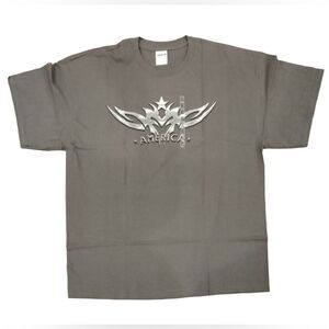 NWT America UNISEX X-Large Gray Short-sleeve crewneck T-shirt